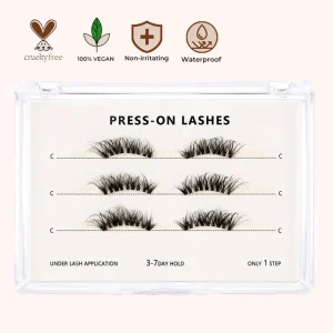 Popular Half Lash Full Strip Self Adhesive Eyelashes Press On Fake Lash Private Label Natural Look Reusable