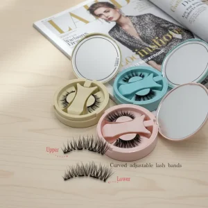 Popular Upgrade Lightweight Faux Mink Handmade Cruelty Free Magnetic Lash with Applicator Eyelashes Set in Velvet Bag