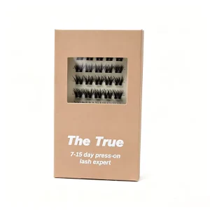 Pre Bond Press Segment Lashes Thin Band Cluster Eyelashes Mixed Length PBT Handmade 3D Effect Glow Dark Cruelty Free Eyelash