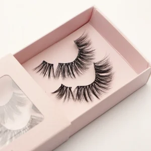 Pre Bonded Clear Glued Light Weight False Eyelashes 3 Rows PBT Material DIY Handmade Ultrafine Cotton Band Black
