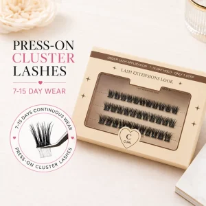 Pre Bonded Clear Pre Glued Light Weight False Eyelashes DIY Handmade Invisible Band Nature Cluster Lashes