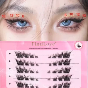 Pre Bonded Press on DIY Lashes No Glue Needed Self Adhesive Cluster Lash Self Adhesive Lashes