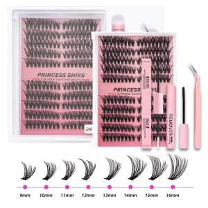 Pre Cut DIY Lash Clusters Handmade Fan Eyelash Extensions V Shape Base Natural Soft 8MM 18MM 10 Rows Private Label