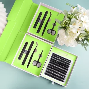 Pre-Cut DIY Lash Segment 8-16mm Lash Extension Kit Soft Custom Eyelash Cluster Kit