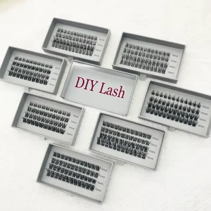 Pre Cut Faux Mink Real Mink D Curl Clusters Segmented Lash Segment Eyelash DIY Lash Segment Lash Kit