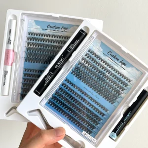 Pre-Cut Lash Segments Cluster Eyelash Extensions Natural Individual DIY Segment Lashes Cluster Lashes Kit