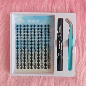 Pre-Cut Segment 140pcs Lash Clusters Invisible Band DIY Lash Extension Kit Anime Eyelashes Cluster Sets