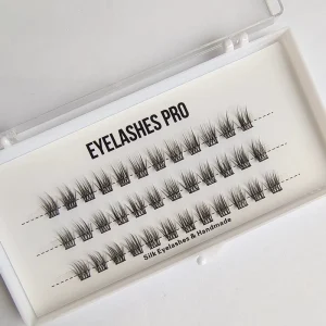 Pre Cut Silk Eyelash Lash Clusters Private Label Natural Diy Cluster Lashes Segmented Eyelash Extension