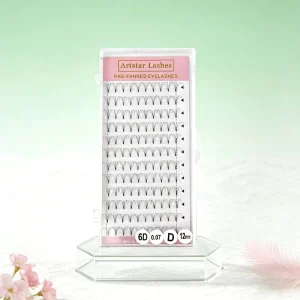 Pre Fans Eyelash Extensions Dark Black Matte Finish No Shine Natural Real Look Ideal for Everyday and Professional Makeup