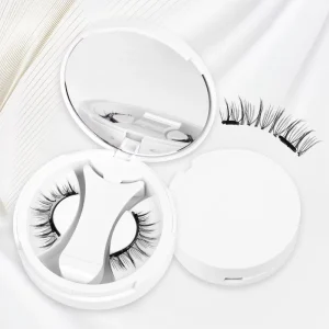 Pre Glued 3D Magnetic False Eyelashes C Crul Reusable Full Strip Eyelashes With 4 Magnetics Lashes