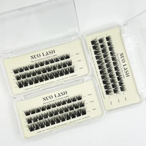 Pre Glued Cluster Lashes Self Adhesive Segmented Lashes Easy to Wear Press on Eyelashes Extension Set Private Label