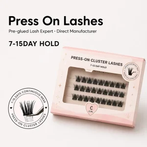 Pre Glued DIY Lashes Europe 7 15 Day Long Wear Waterproof 100% Handmade CE CPSR ISO Custom Sizes Curls Press On Cluster Lash