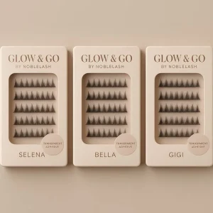 Pre Glued False Lashes Private Label Handmade Invisible Clear Band Self Adhesive Press On Lashes