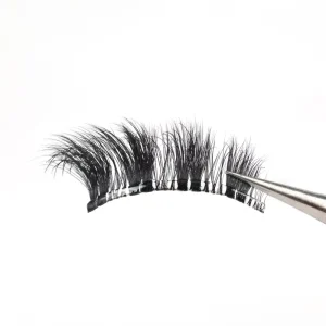 Pre-Glued Half Lash Self-Adhesive Handmade Cruelty-Free Invisible Clear Band Lash Strips No Glue
