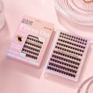 Pre Glued Lash Clusters No Glue Press On Handmade Easy Apply Makeup Bulk Beauty Supply with Private Label Service Factory Direct