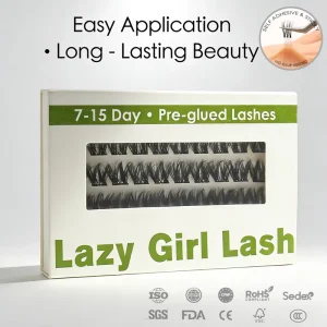 Pre-Glued Segmented 3D Reusable Silk Cat Eye Cluster Lashes Kit