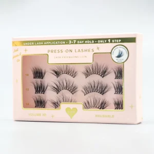 Pre-Glued Self-Adhesive Vegan Plant Fiber Handmade 3D Effect Reusable Half Strip Lashes Cotton Band Customizable Logo Mixed