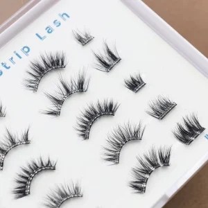 Pre Glued Strip Lash Self Adhesive Eyelash Band No Glue Needed 3D Effect Waterproof Reusable 100% Handmade Easy