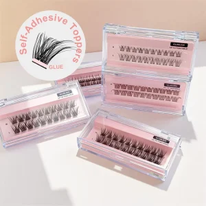Pre Glued Technology Long Lasting Press on Lashes Individual Self Adhesive Lashes No Glue DIY Eyelash Extension Private Logo
