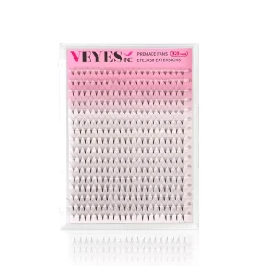 Pre-Made Camelia Fan Eyelash Extensions Natural Long Volume Short Stem Fans Handmade Natural Eyelash