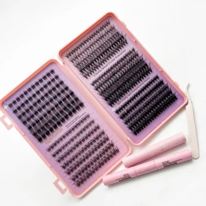 Pre Made Wispy DIY Lash Clusters Synthetic Fiber Cruelty Free Eyelashes