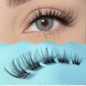 Pre Made Wispy Fans Eyelashes DIY Clusters Lashes 18mm Soft Natural Lash Clusters Full Strip 18Mm Cluster Eyelashes