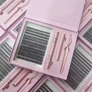 Pre Mapped Lash Clusters Eyelash Cluster Kit Custom logo 6d Hair Extensions