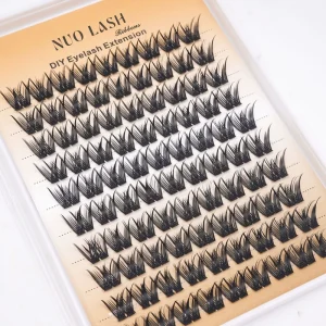 Pre-cut Segment Cluster Lashes Handmade Individual Mix Length Lashes Natural Faux Mink DIY Lash Clusters Fan Eyelashes Extension
