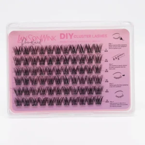 Pre glued Cluster Lashes DIY Self Adhesive Glue free False Eyelashes Natural Wispy Eyelash Extensions Mix 9 14mm