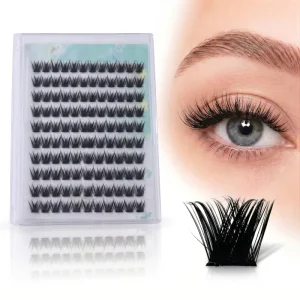 Pre glued Eyelash Cluster Set Segmented Reusable DIY Eyelash Extension Kit Waterproof Self adhesive Lash Clusters