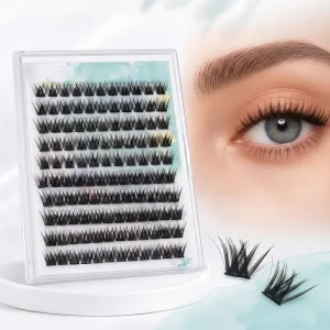 Pre glued Eyelash Clusters No Glue Needed Self adhesive Press on Lashes Reusable Perfect for Everyday Makeup