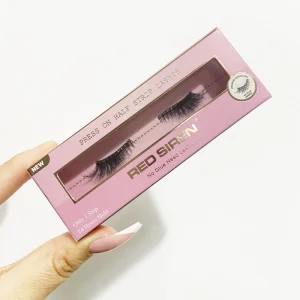 Pre glued Half Lashes Faux Cils No Glue Needed Custom Packaging Press on Half Lashes Natural Strip Eyelash Supplies