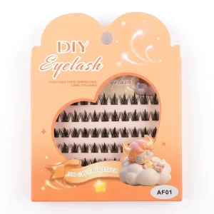 Pre glued Lash Clusters DIY Individual Eyelash Extensions 10D Volume Self Application No Glue Lashes Kit
