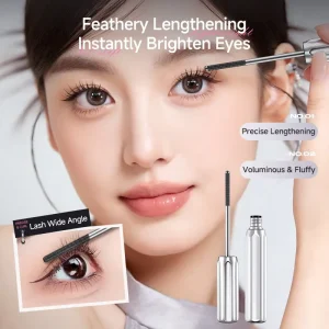 Precise Lengthening Mascara Feathery Lashes with Fine Precision Brush Voluminous Fluffy Lash Makeup