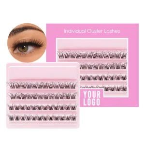 Precut Segment Lashes Wispy DIY Eyelash Extensions 8 16mm Mixed Cluster Lashes
