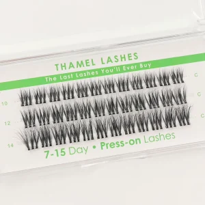 Preglued False Eyelashes Custom Logo Winged Cat Eye Lashes Mixed Lengths Brown Lashes Extension Bulk Lash Trays No Glue Needed