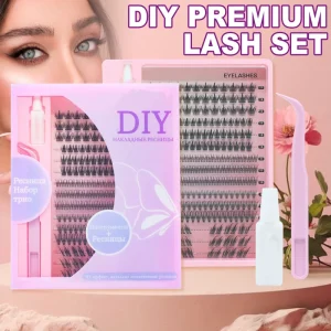 Premade Individual Fan Lash Extension Kit Private Label Segment Handmade Lashes 15 Rows 8 18mm Length DIY Natural Soft Fan