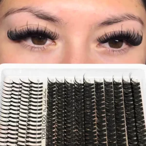 Premade Lash Cluster Spikes Cluster Lashes Kit Fluffy with Spikes Wispy Spike Lash Trays