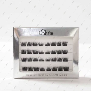 Premapped Cat Eye Press On Pre Cut Cluster Eyelash Extension Korean Pbt Self Adhesives Pre glued Lashes Clusters 4 Row