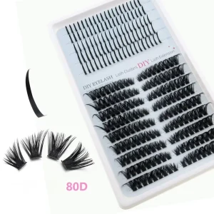 Premapped Lash Clusters with Spikes Eyelash Clusters Thick DIY Lash Extension Fairy Cluster Eyelash Extensions