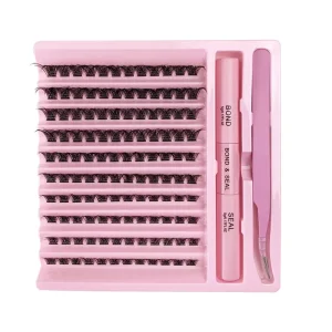 Premapped Natural DIY Cluster Lashes Extension Kit Customized Individual Pre-Cut Segments.lashes