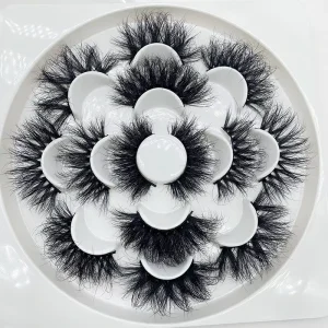 Premium 3D Mink Fur Lashes Natural Long Dramatic 25MM False Eyelashes Handmade Thick Colorful Box Included