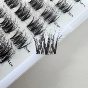 Premium C D Curl Wispy Cluster Lashes Private Label Faux Mink Lash Clusters 3D Effect Mix Size DIY Lash Kit