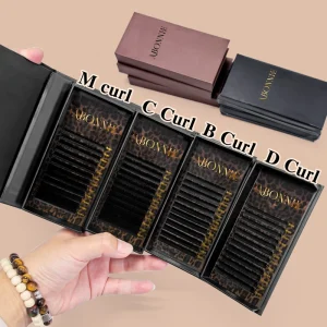 Premium Cashmere Soft Dark Silk Matte Eyelashes Extensions Lc LD LJ LB C CC D DD Curls Individual Lashes Trays