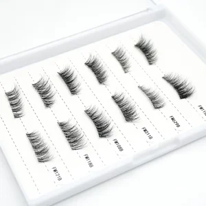 Premium Clear Band Lashes High Quality Per Glue Cluster Lashes Handmade Soft Half Lashes