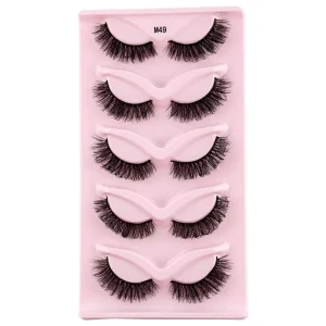 Premium Cruelty free Synthetic Fibers False Eyelashes Dramatic Volume Faux Mink Lashes Customization Service