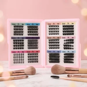 Premium Custom Packaging Cluster Lashes Individual Eyelash Clusters for Salon Diy Reusable Natural Look Long Lasting