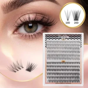 Premium DIY Cluster Lashes Set 10D 20D Mixed Hand-made Wispy Individual Eyelashes Bulk Pack for Professional Salon