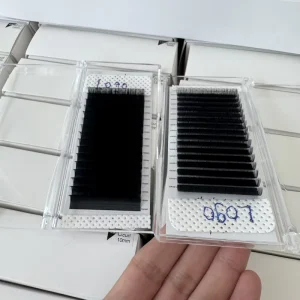 Premium Korean PBT Easy Fan Eyelash Extension 0.03 C CC Curl 1s Blooming Eyelashes Super Soft Volume Lash Trays
