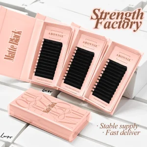 Premium Korean PBT High density ultra Soft Eyelash Extensions Trays Cashmere Matte Black Lash Trays